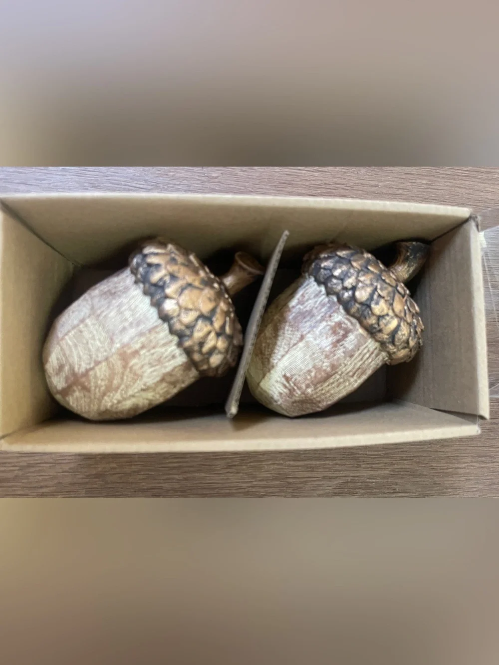 Decorative Faux Acorn Set-Brand New in Box